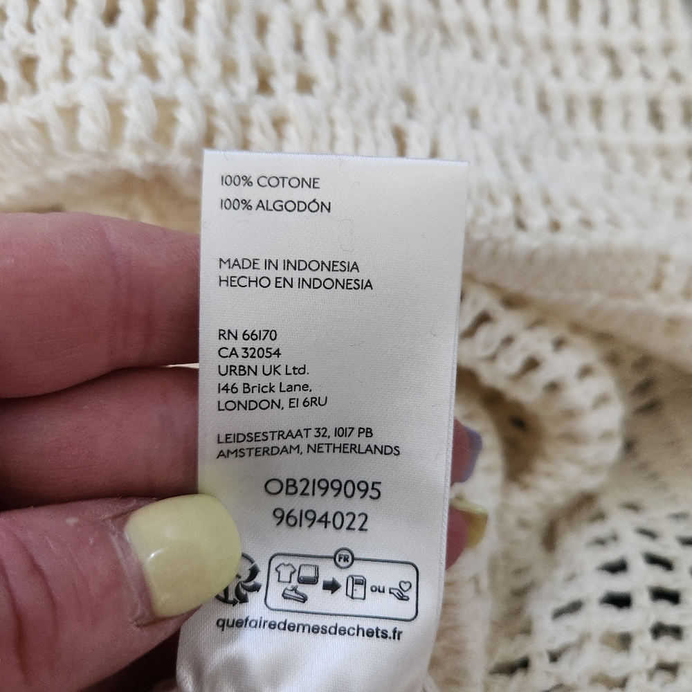 Free People Bali Heydayz Crochet Skirt‎ In Ivory White Women's Size Large - Picture 11 of 15